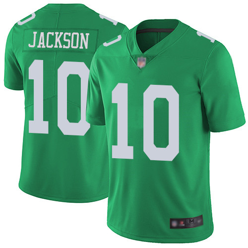 Men Philadelphia Eagles #10 DeSean Jackson Limited Green Rush Vapor Untouchable NFL Jersey Football